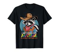 Funny I Don't Struggle With Autism Autistic Raccoon Meme T-Shirt