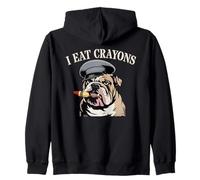 Funny I EAT CRAYONS Armed Forces Squad Grunt Jarhead Veteran Zip Hoodie