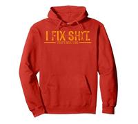 Funny I Fix Shit That's What I Do Vintage Pullover Hoodie, Adult Unisex, Red, Small