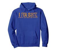 Funny I Fix Shit That's What I Do Vintage Pullover Hoodie, Adult Unisex, Royal Blue, Large