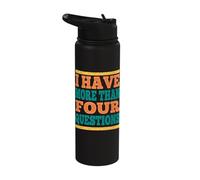 Funny I Have More Than Four Questions Passover Kids Stainless Steel Insulated Water Bottle