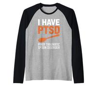 Funny I Have PTSD Pinoy Traumatic Spoon Saying Women Men Raglan Baseball Tee