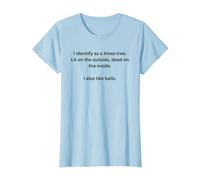 Funny I Identify as a Xmas Tree T-Shirt, Women, Baby Blue, X-Small