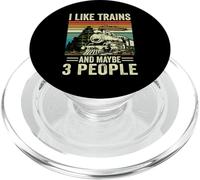 Funny I Like Trains And Maybe 3 People Train Lovers Boys Men PopSockets PopGrip for MagSafe