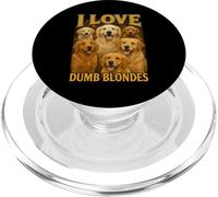 Funny I Love Dumb Blondes Shirt Golden Retriever Dog Lover PopSockets PopGrip for MagSafe