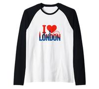Funny I Love London British United Kingdom City Travel Memes Raglan Baseball Tee