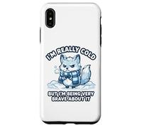 Funny I’m Really Cold But Very Brave About It Arctic Fox Case for iPhone XS Max