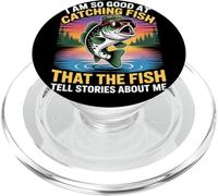 Funny I’m So Good at Fishing, Cool Fisherman Catching Fish PopSockets PopGrip for MagSafe