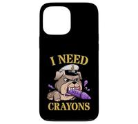 Funny I NEED CRAYONS Bulldog Father Son Military Soldier Dad Case for iPhone 13 Pro Max