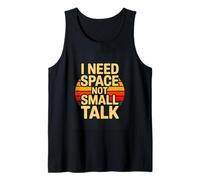 Funny I Need Space Not Small Talk Introvert Retro Tank Top