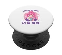 Funny I Paused My Anime to, Be, Here Otaku Introvert Graphic PopSockets Adhesive PopGrip