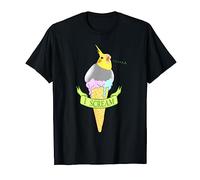 Funny I Scream Ice Cream Cockatiel Cute Parrot Pet Doodle T-Shirt