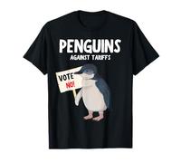 Funny I Stand With The Penguins, Penguins Against Tariffs T-Shirt