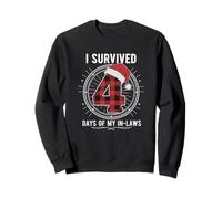 Funny I Survived 4 Days of My In-Laws Christmas Sweatshirt