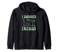 Funny I Survived Calculus Math Class School Zip Hoodie
