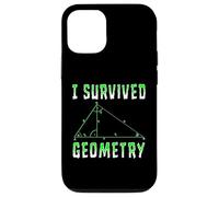Funny I Survived Geometry Math Class School Case for iPhone 12/12 Pro