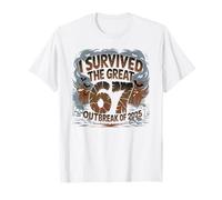 Funny I Survived Great 67 Outbreak Joke 6 7 Bruh Gen Alpha Z T-Shirt