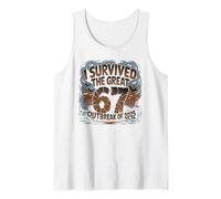 Funny I Survived Great 67 Outbreak Joke 6 7 Bruh Gen Alpha Z Tank Top