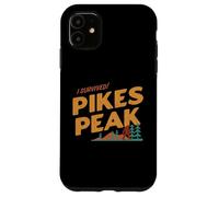 Funny I Survived Pikes Peak Retro Colorado Bigfoot Souvenir Case for iPhone 11