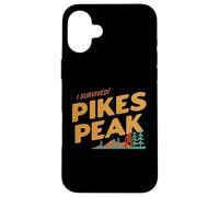 Funny I Survived Pikes Peak Retro Colorado Bigfoot Souvenir Case for iPhone 16 Plus