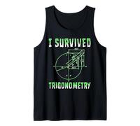Funny I Survived Trigonometry Math Class School Tank Top
