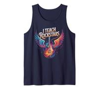 Funny I Teach Rock Stars Teacher Band Camp Choir Inspire Gym Tank Top