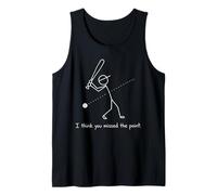 Funny I Think You Missed The Point Sarcastic Pun Dad Joke Tank Top