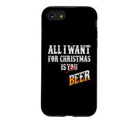 Funny I Want Beer for Christmas Holiday Festive Drinking Case for iPhone SE (2020) / 7/8