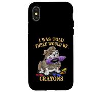 Funny I WAS TOLD THERE BE CRAYONS Jarhead Brother Military Case for iPhone X/XS