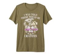 Funny I was Told There BE Crayons Officer Father My Military Premium T-Shirt