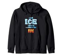 Funny Ice and Fire Costume Halloween Family Matching Women Zip Hoodie