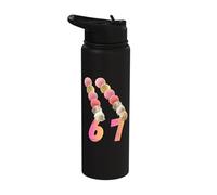 Funny ice-Cream Lover 6 7 Meme ice Scoops Gen Alpha Slang Stainless Steel Insulated Water Bottle