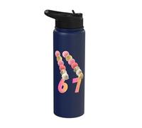 Funny ice-Cream Lover 6 7 Meme ice Scoops Gen Alpha Slang Stainless Steel Insulated Water Bottle