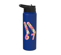 Funny ice-Cream Lover 6 7 Meme ice Scoops Gen Alpha Slang Stainless Steel Insulated Water Bottle