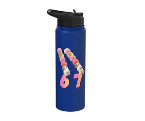 Funny ice-Cream Lover 6 7 Meme ice Scoops Gen Alpha Slang Stainless Steel Insulated Water Bottle