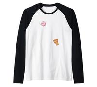 Funny Ice Cream Scoop Escapes the Cone Cute Kawaii Dessert Raglan Baseball Tee