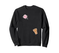 Funny Ice Cream Scoop Escapes the Cone Cute Kawaii Dessert Sweatshirt