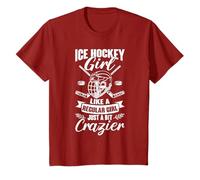 Funny Ice Hockey Girl Like A Regular Girl Just Crazier T-Shirt