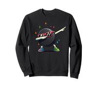 Funny Ice Hockey Player Cartoon Design for Fans Dabbing Puck Sweatshirt