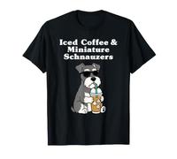 Funny Iced Coffee and Miniature Schnauzers T-Shirt