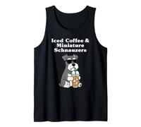 Funny Iced Coffee and Miniature Schnauzers Tank Top