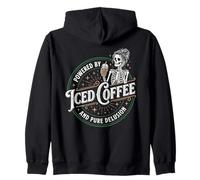 Funny Iced Coffee for Women Zip Hoodie