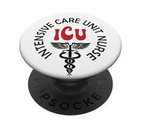 Funny ICU Nurse Intensive Care Unit Nurse Emergency Nurse PopSockets Adhesive PopGrip