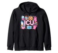 Funny ICU Nurse Intensive Care Unit Nurse Emergency Nurse Zip Hoodie