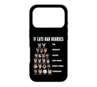 Funny If Cats Had Degrees Humor Gift Case for iPhone 17 Pro