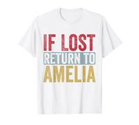 Funny If Lost Return to Amelia Relationship Couple Matching Value Graphic T-Shirt, Men, White, M