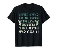 Funny If You Can Read This Put Me Back in Camp Chair Value Graphic T-Shirt, Men, Black, L