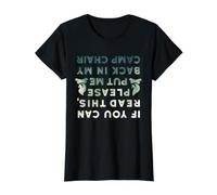 Funny If You Can Read This Put Me Back in Camp Chair Value Graphic T-Shirt, Women, Black, L