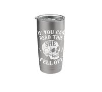Funny If You Can Read This She Fell Off Motorcycle Biker Stainless Steel Insulated Tumbler