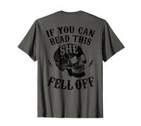 Funny If You Can Read This She Fell Off Motorcycle Biker T-Shirt